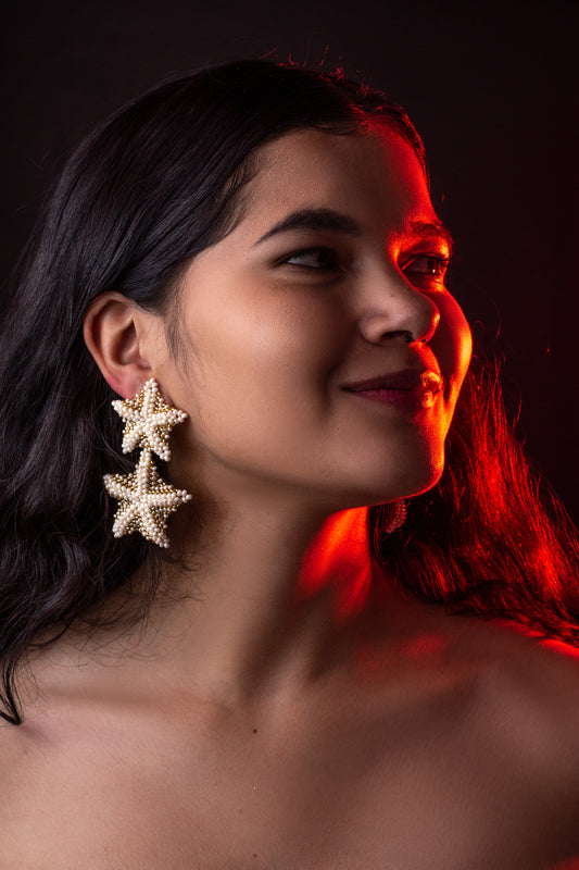star dangling earrings